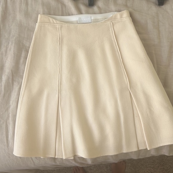 Chado Ralph Rucci crepe side zip pleated skirt - Picture 4 of 6